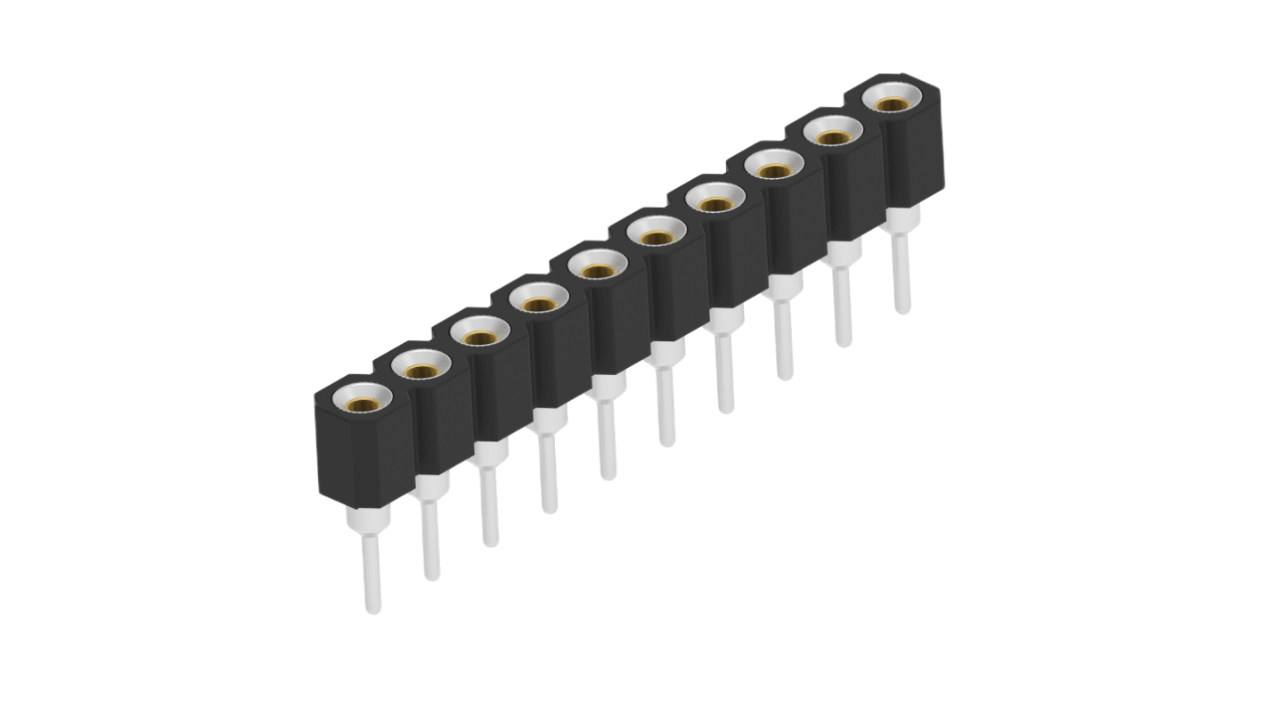 TE Connectivity 2.54mm Pitch 10 Way Through Hole IC Socket