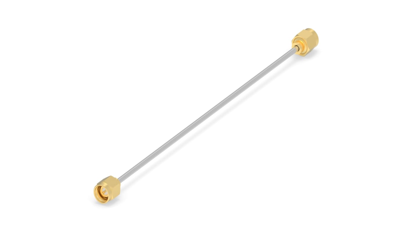 TE Connectivity 2480661 Series Male SMA to Male SMA, 152.4mm, EPC-086 Semi-Flex Coaxial, Terminated50 Ω