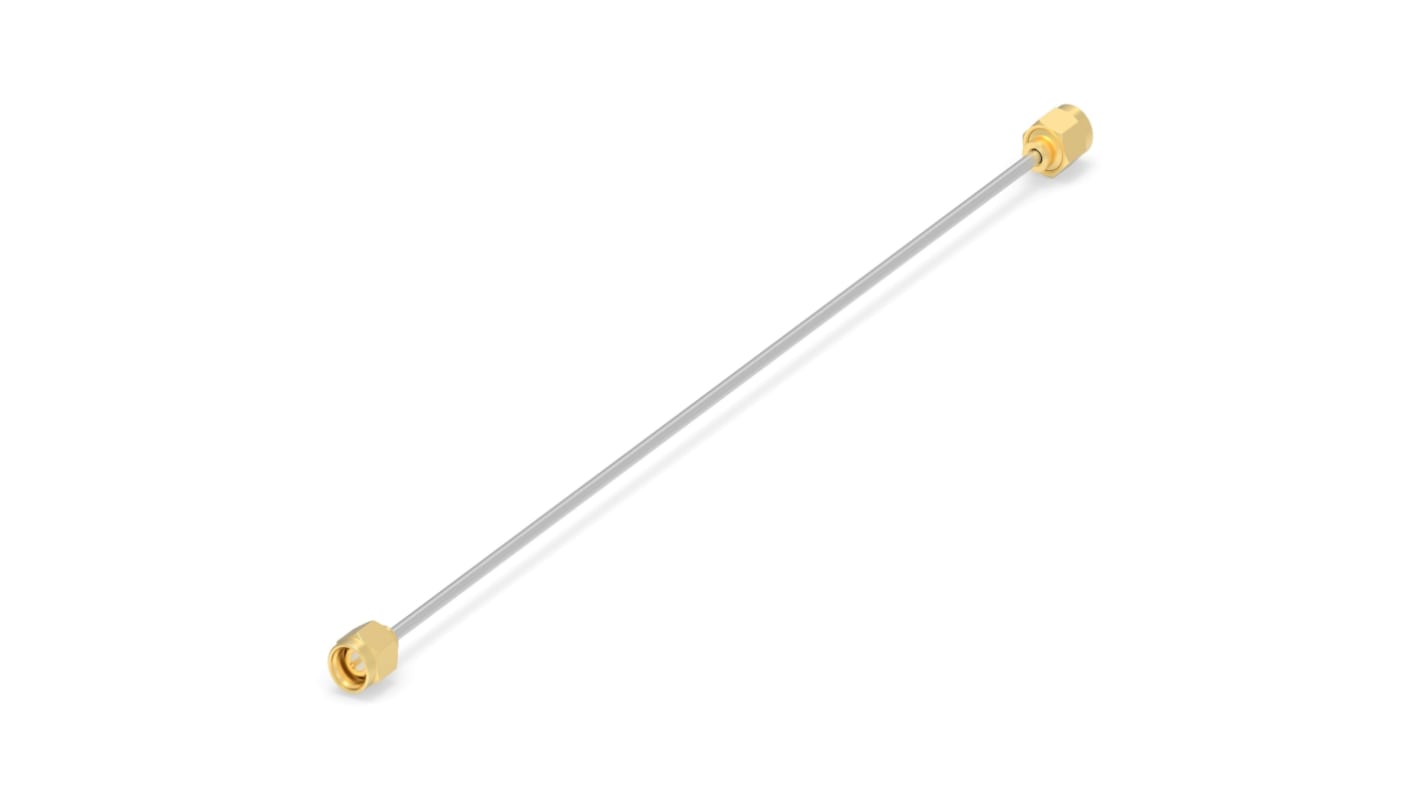 TE Connectivity 2480661 Series Male SMA to Male SMA, 203.2mm, EPC-086 Semi-Flex Coaxial, Terminated50 Ω