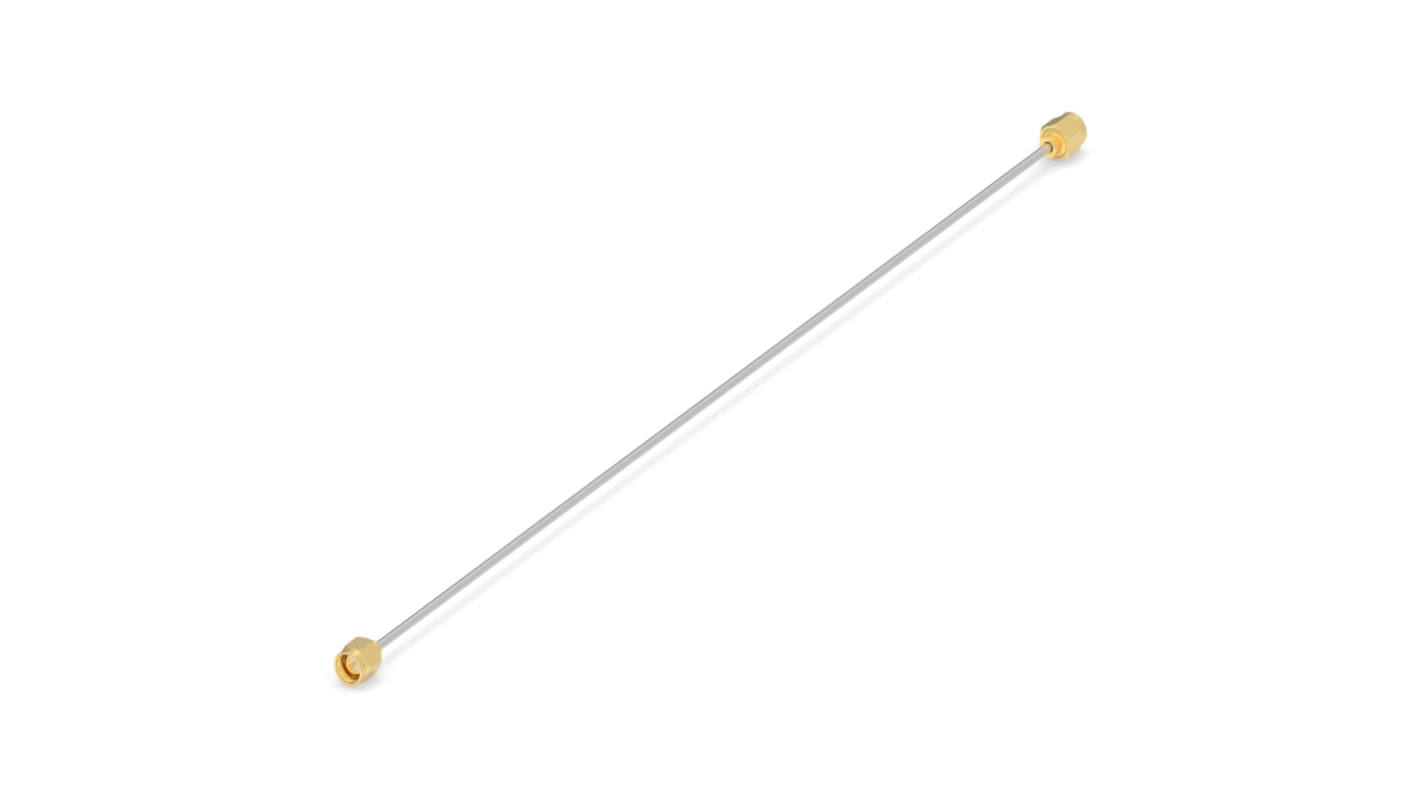 TE Connectivity 2480661 Series Male SMA to Male SMA, 457.2mm, EPC-086 Semi-Flex Coaxial, Terminated50 Ω