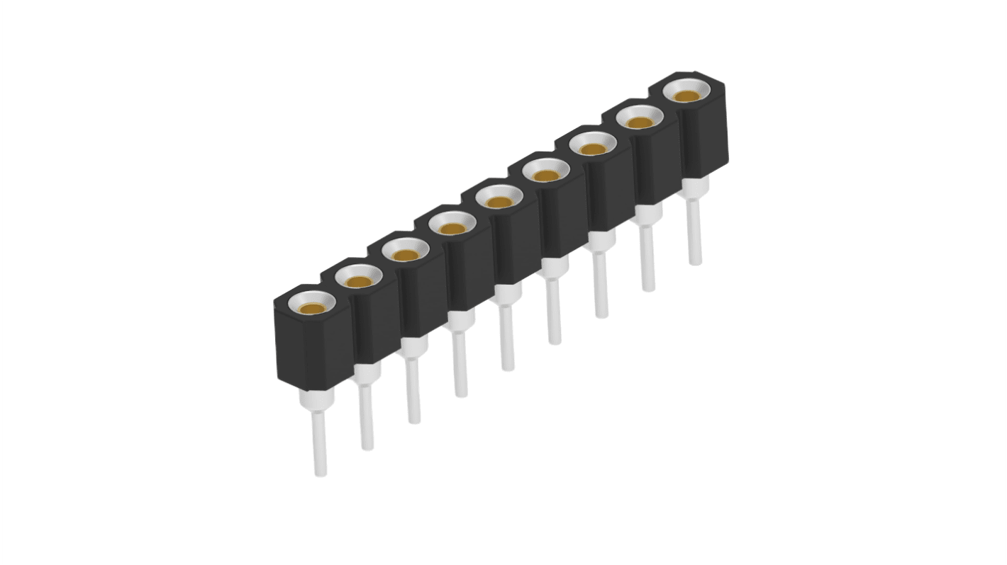 TE Connectivity 2.54mm Pitch 9 Way Through Hole IC Socket