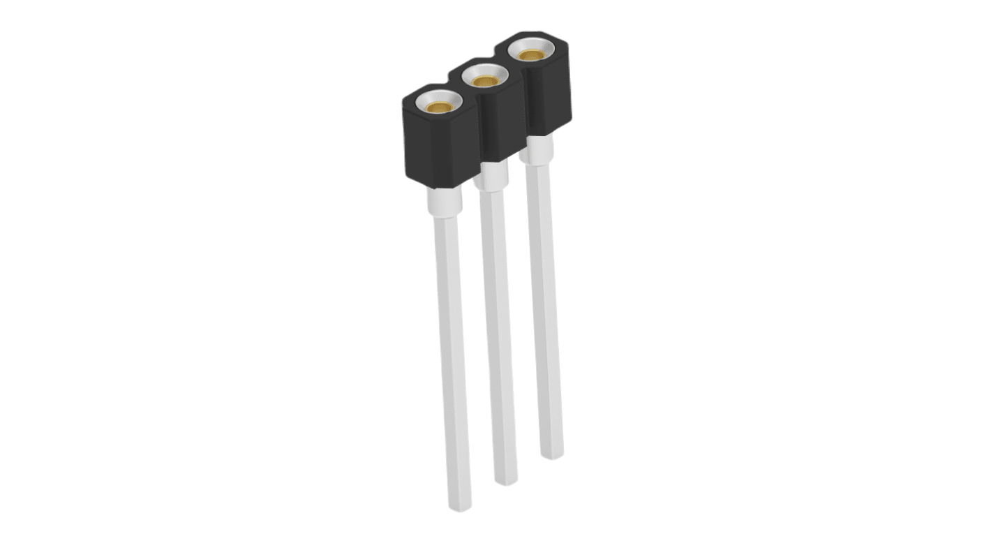 TE Connectivity 2.54mm Pitch 3 Way Through Hole IC Socket
