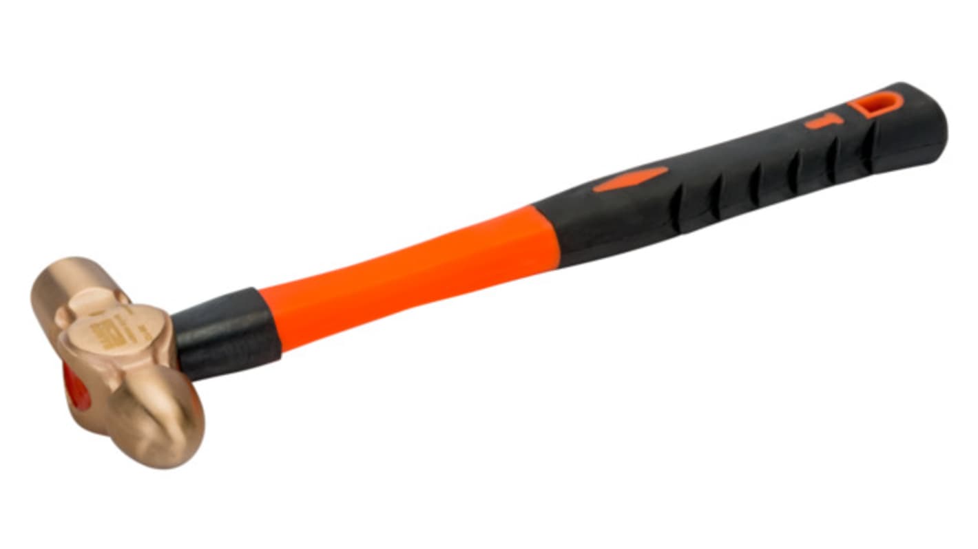 Bahco Beryllium Copper Ball-Pein Hammer with Fibreglass Handle, 620g