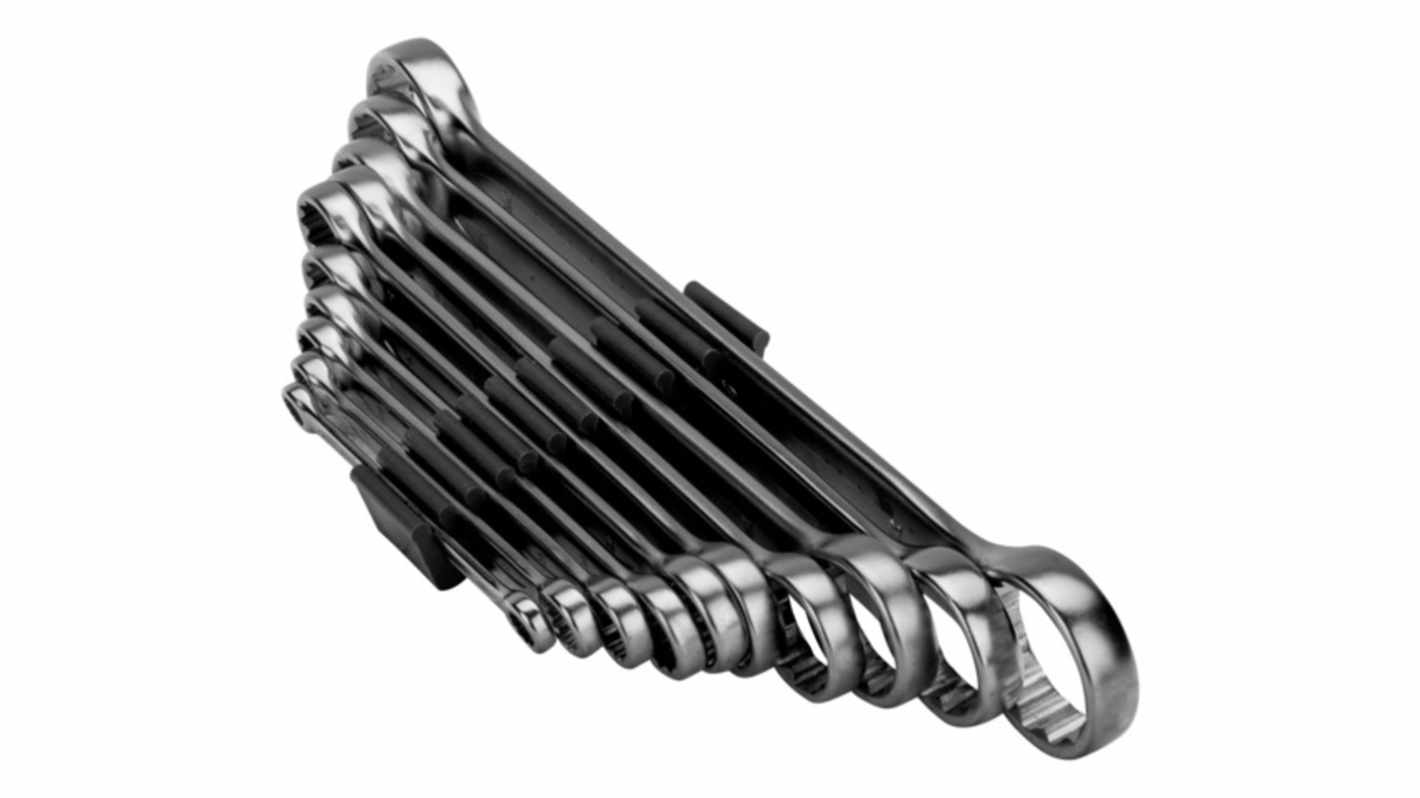 Bahco Ring Wrench, 95 → 255 mm Overall, 6 → 27mm Jaw Capacity
