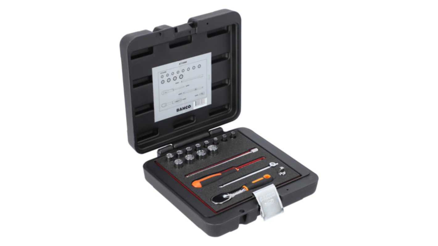 Bahco 1-Piece Imperial 1/4 in Bit Socket Set with Ratchet, Square