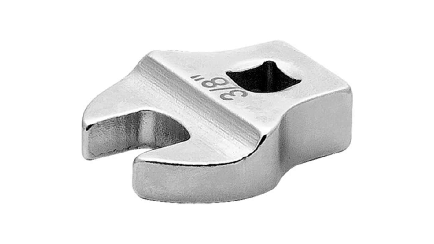 Bahco 677 Series Open Ended Insert Crowfoot Wrench, 1/4 in, 9mm Insert, Chrome Plated Finish