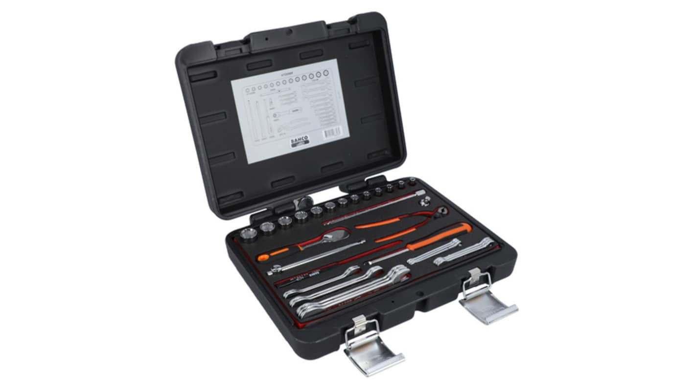 Bahco 1-Piece Imperial 1/4 in Bit Socket Set with Ratchet, Square