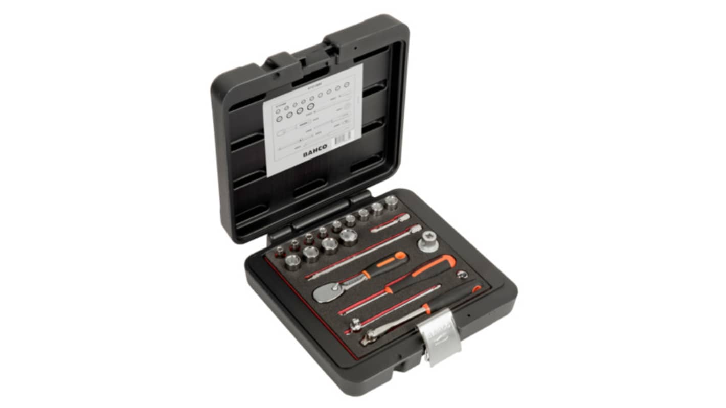Bahco 1-Piece Imperial 1/4 in Bit Socket Set with Ratchet, Square