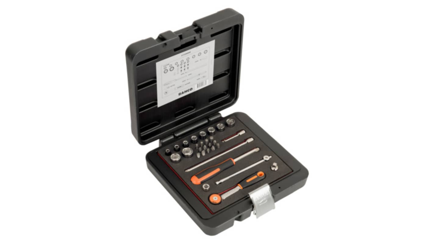 Bahco 1-Piece Imperial 1/4 in Bit Socket Set with Ratchet, Square