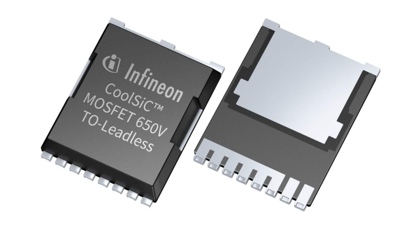 Infineon N沟道增强型MOS管, Vds=650 V, 71 A, PG-HSOF-8, 贴片安装, 8引脚, CoolSiC MOSFET 650 V G1系列