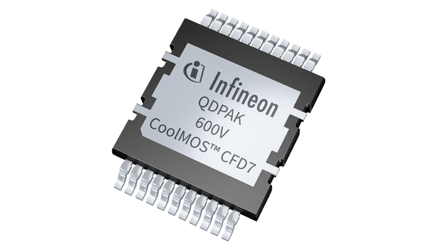 Infineon N沟道增强型MOS管, Vds=600V, 90A, PG-HDSOP-22, 贴片安装, 22引脚, 600V CoolMOS系列