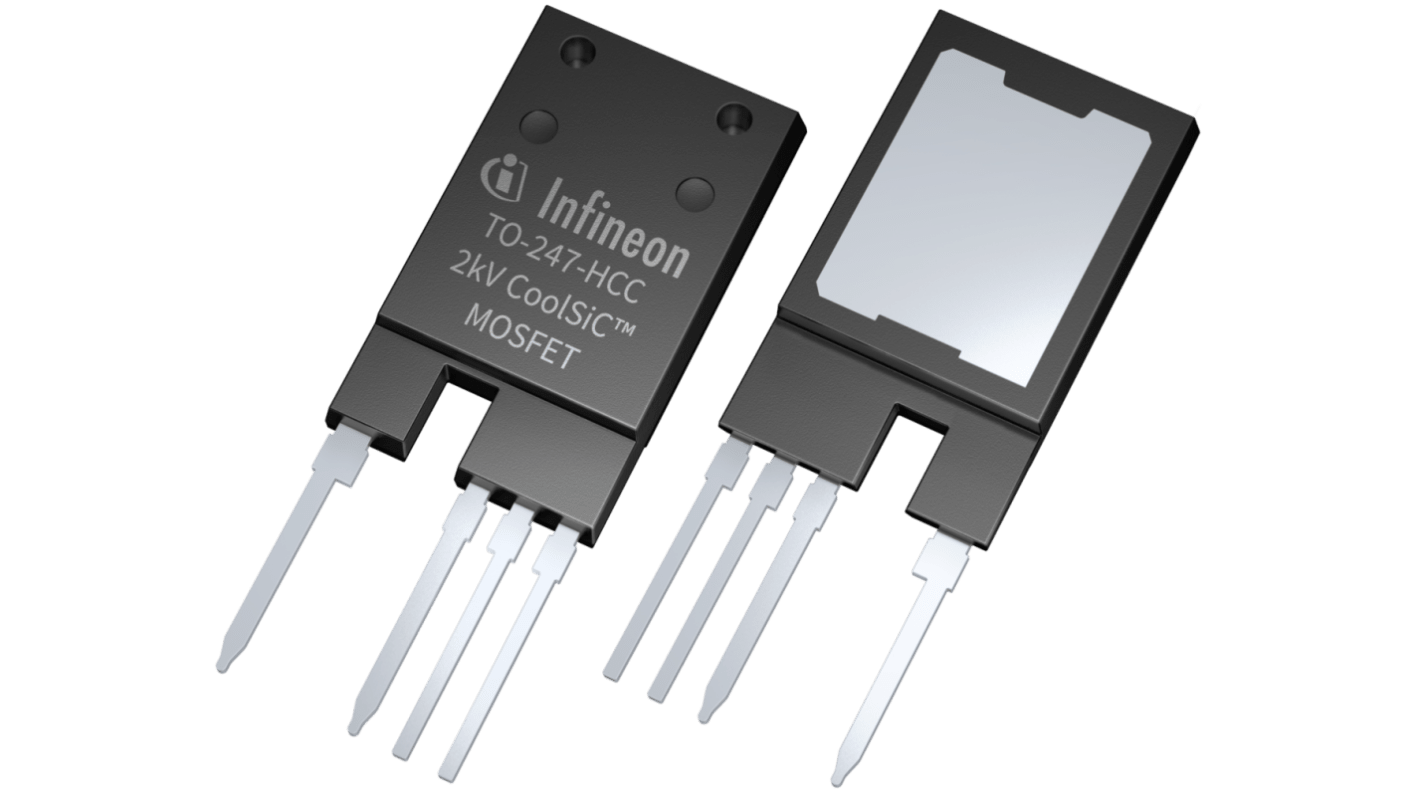 Infineon N沟道增强型MOS管, Vds=2000 V, 123 A, PG-TO247-4-plus-NT14, 通孔安装, 4引脚, CoolSiC 2000 V SiC Trench MOSFET系列