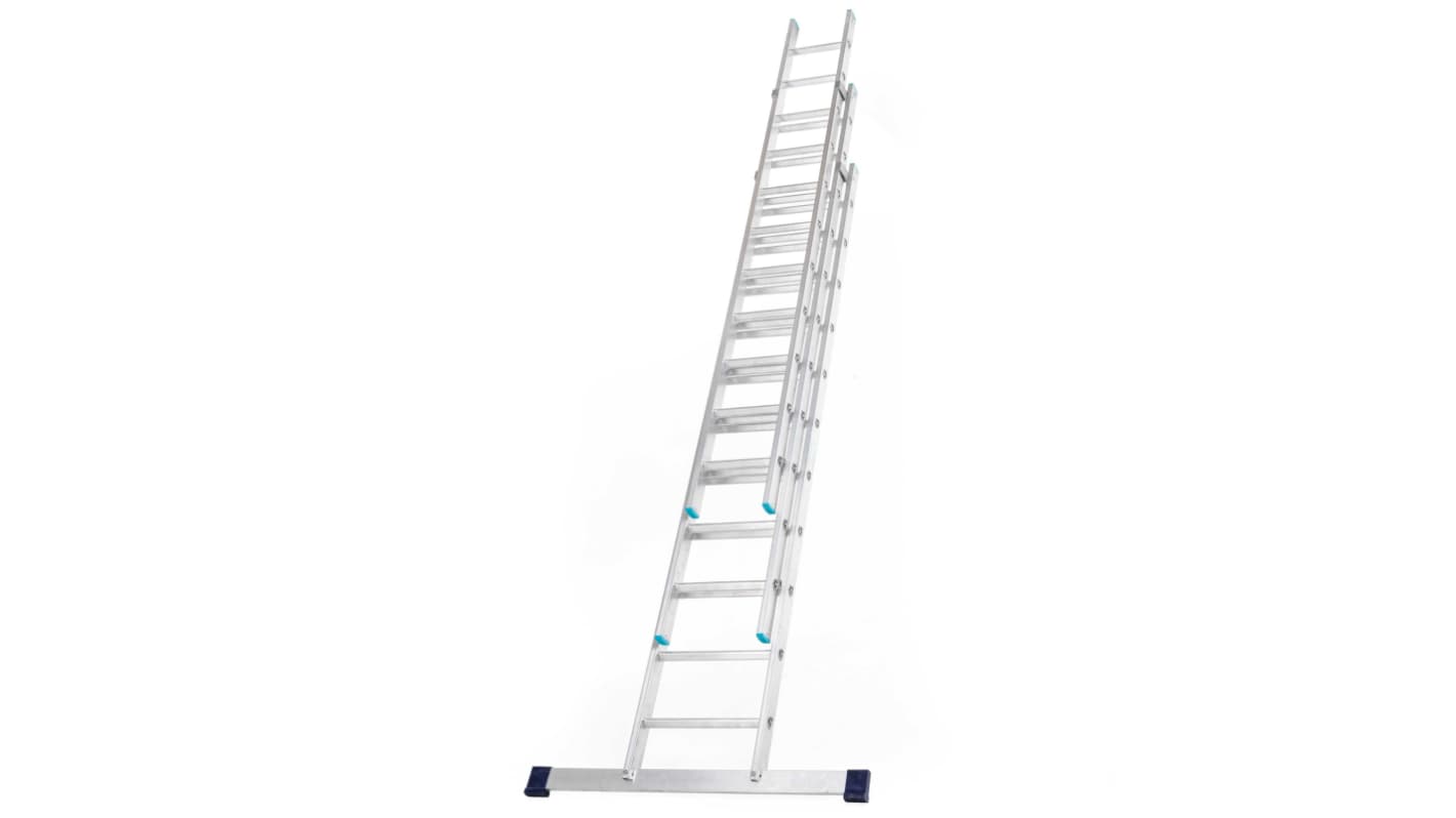 RS PRO 铝延伸梯, 打开长度7000mm, 收缩长度3000mm, 11踏板