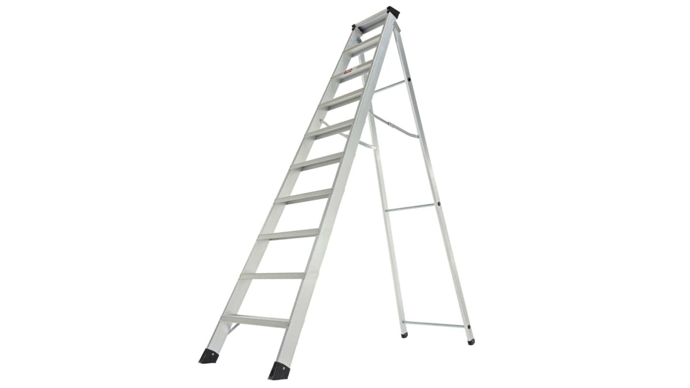 RS PRO Steel 10 steps Step Ladder, 2.01m open length