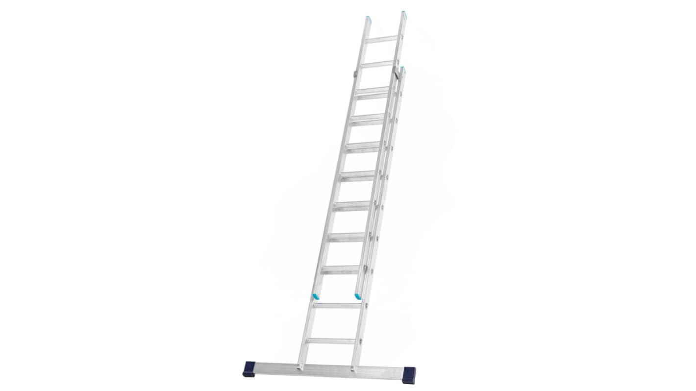 RS PRO 9 Step Aluminium Extension Ladder, 3970mm Open Length
