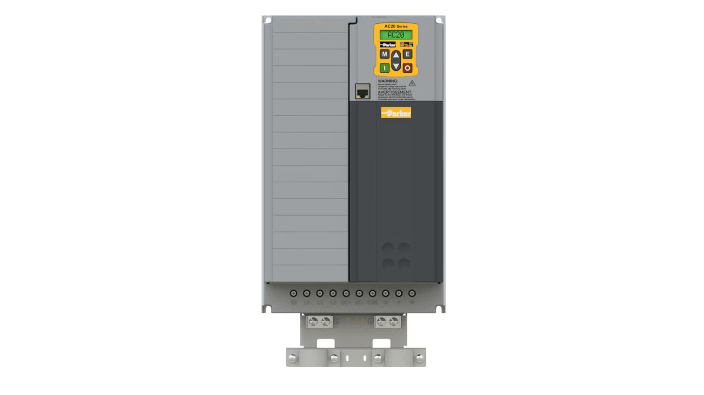 Parker Variable Speed Drive, 30 kW, 3 Phase, 380 → 480 V ac, 60 A, AC20 Series