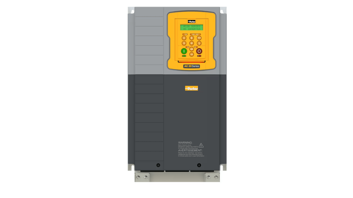 Parker Variable Speed Drive, 37 kW, 3 Phase, 380 → 480 V ac, 75 A, AC20 Series