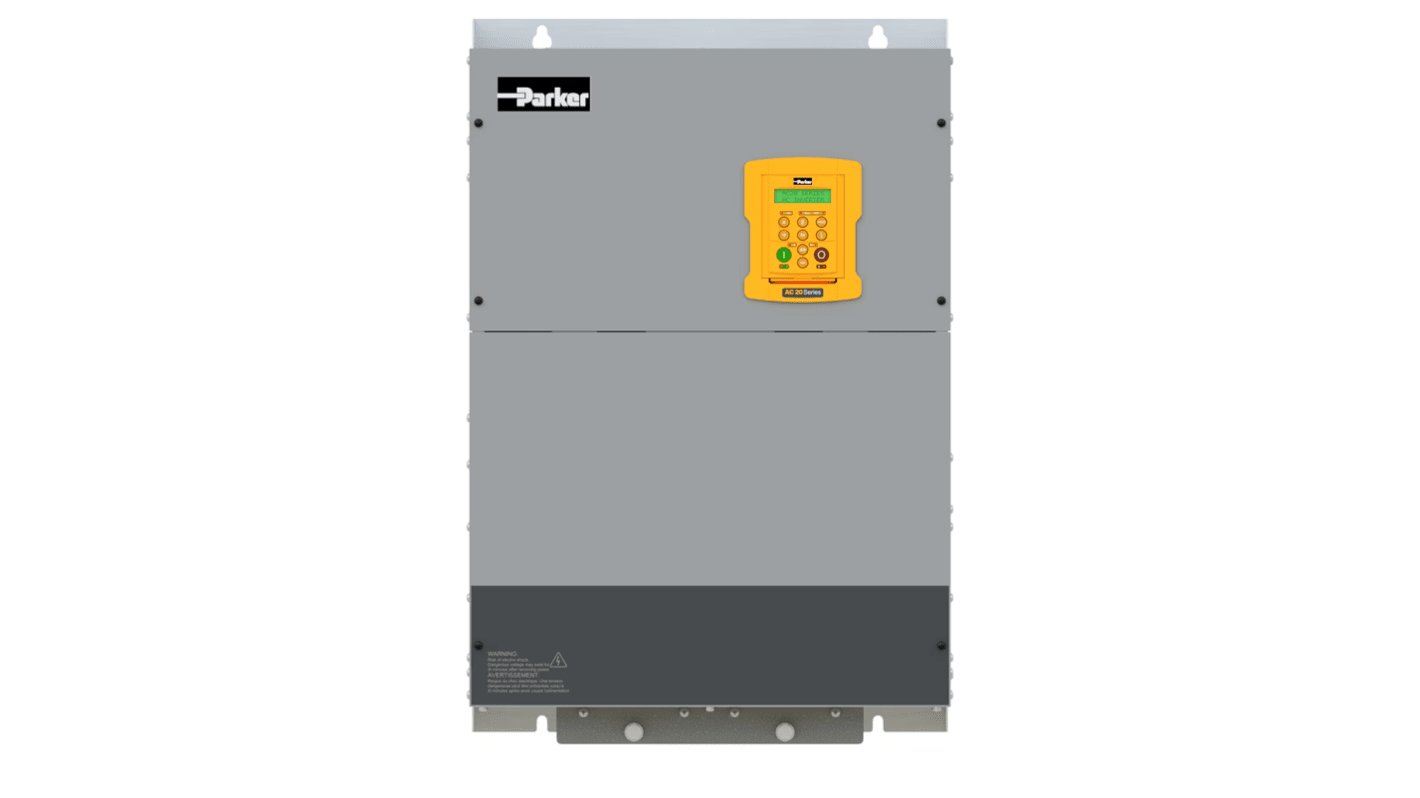 Parker Variable Speed Drive, 160 kW, 3 Phase, 380 → 480 V ac, 320 A, AC20 Series