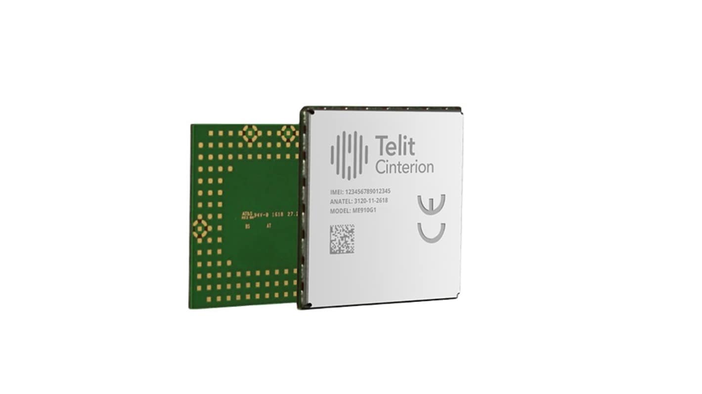 Telit ME910G1 IF 3.8V dc WiFi Module, LTE I2C, SPI, UART, USB 2.0 HS