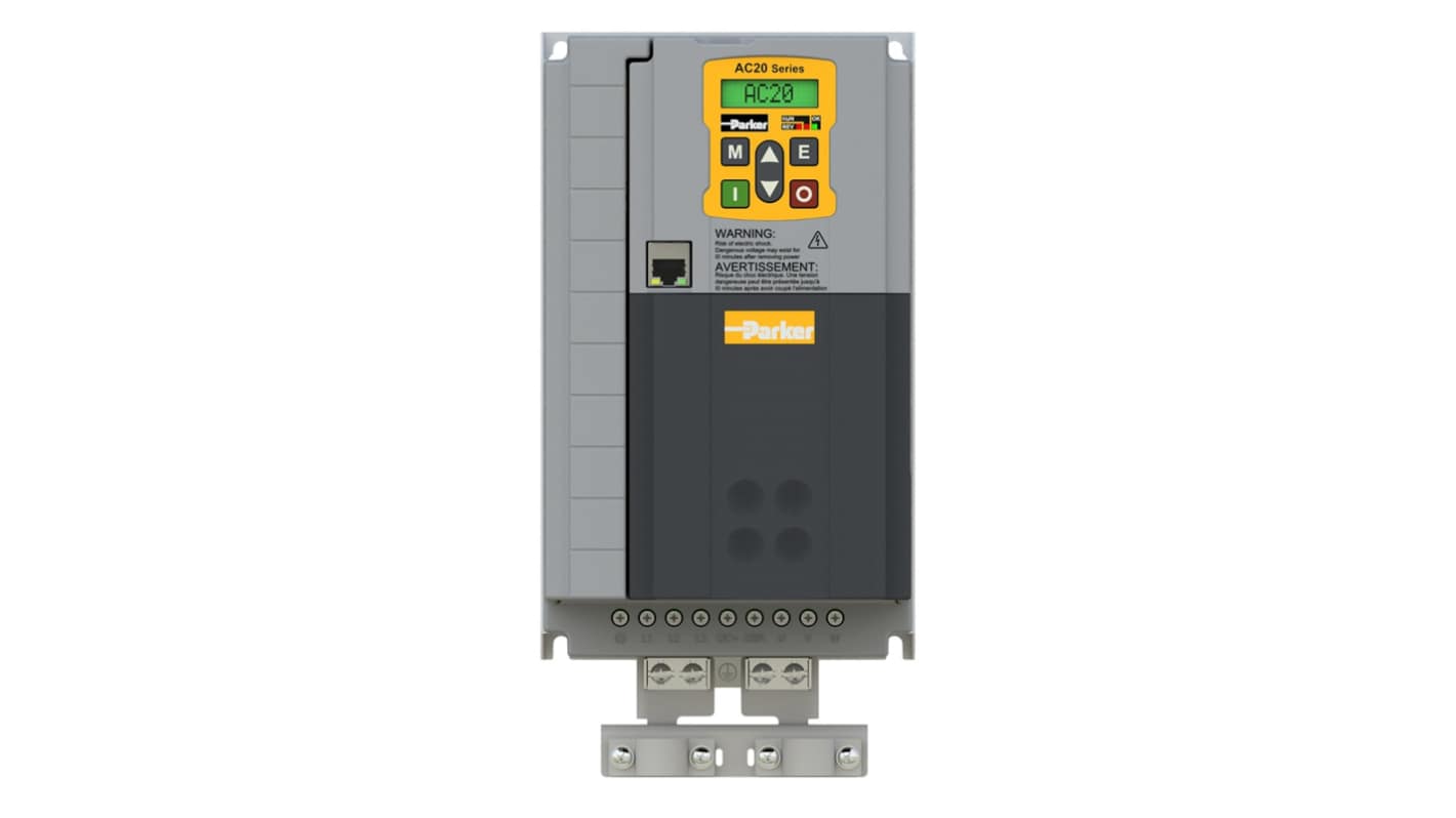 Parker Variable Speed Drive, 5.5 kW, 3 Phase, 380 → 480 V ac, 12 A, AC20 Series