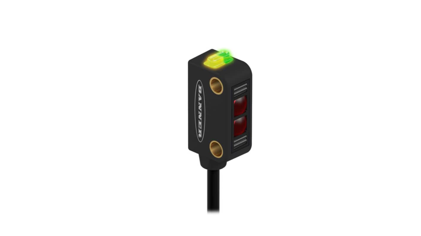 Banner Opposed Photoelectric Sensor, Rectangular Sensor, 2 m Detection Range