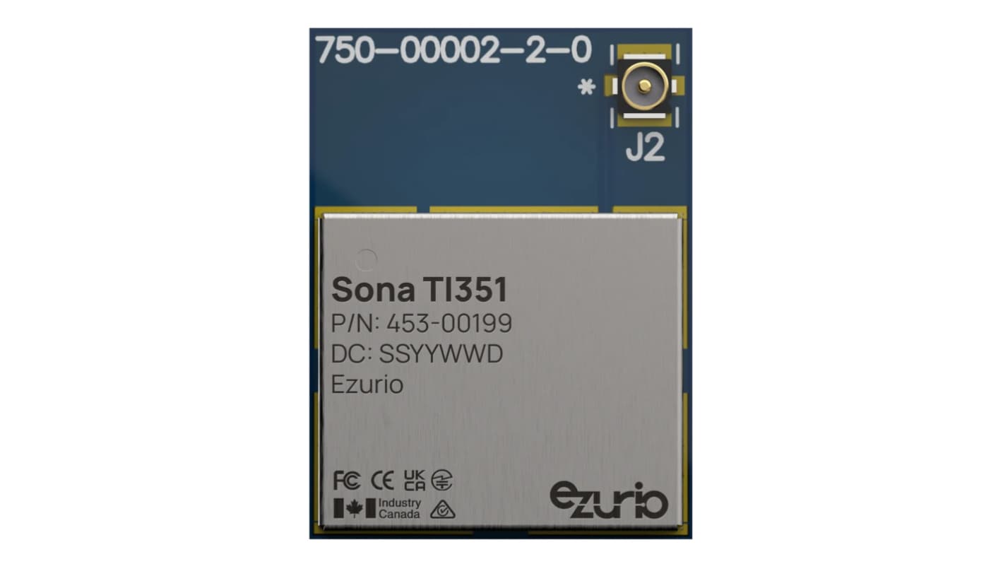 Moduł WiFi 453-00199C, WPA, WPA2, WPA3, PCM, SDIO, UART, 3.3V dc, Ezurio