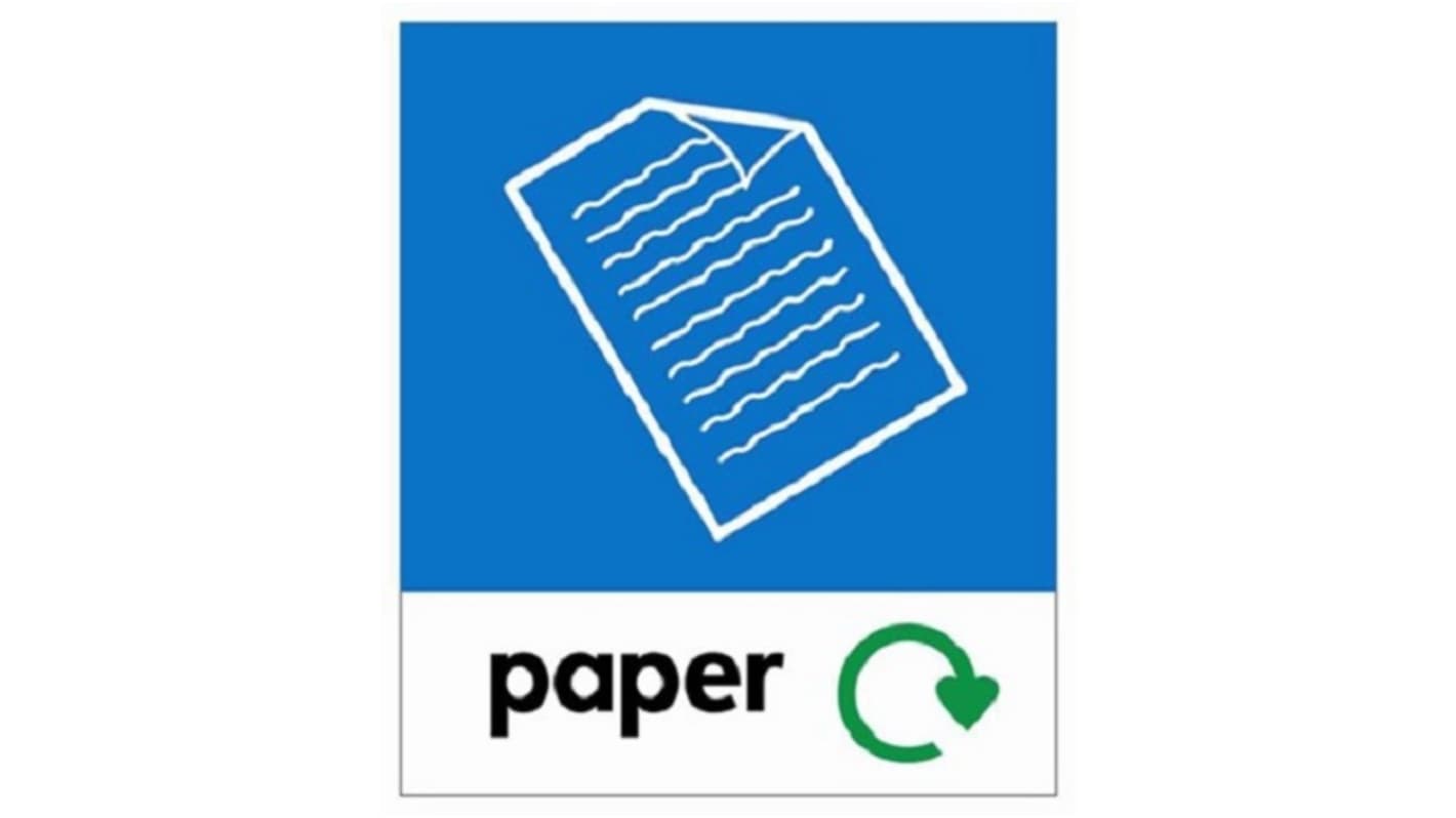 RS PRO Vinyl Adhesive Blue, White Safe Conditions Sign, Paper, English