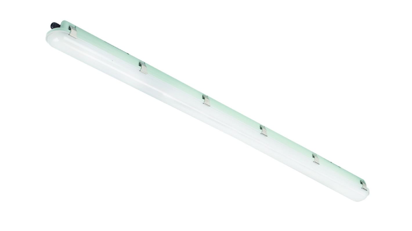 RS PRO 30 → 55W LED Batten Light, 100 → 240V ac LED Batten, 1 Lamp, Anti-corrosive, 1500mm Long, IP65