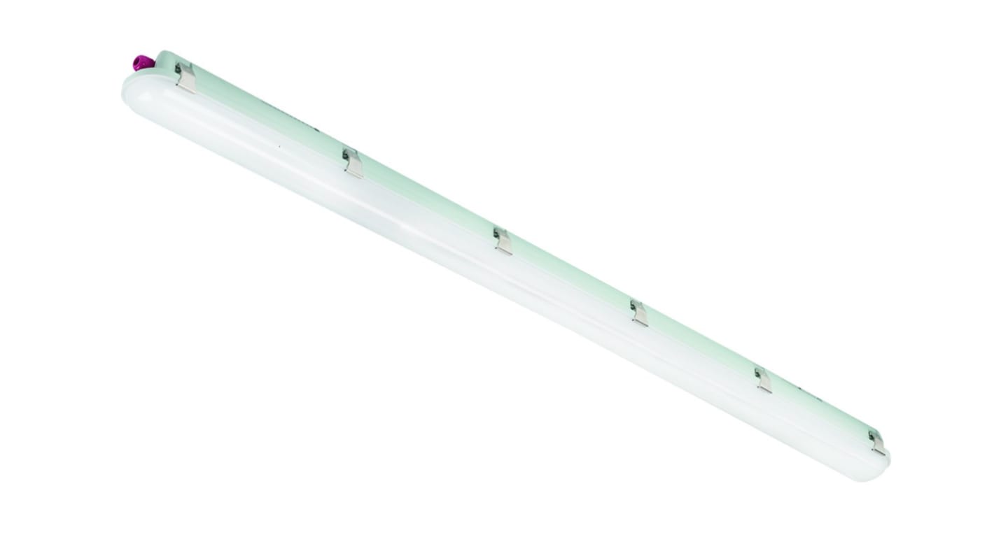 RS PRO 30 → 55W LED Batten Light, 100 → 240V ac LED Batten, 1 Lamp, Anti-corrosive, 1500mm Long, IP65