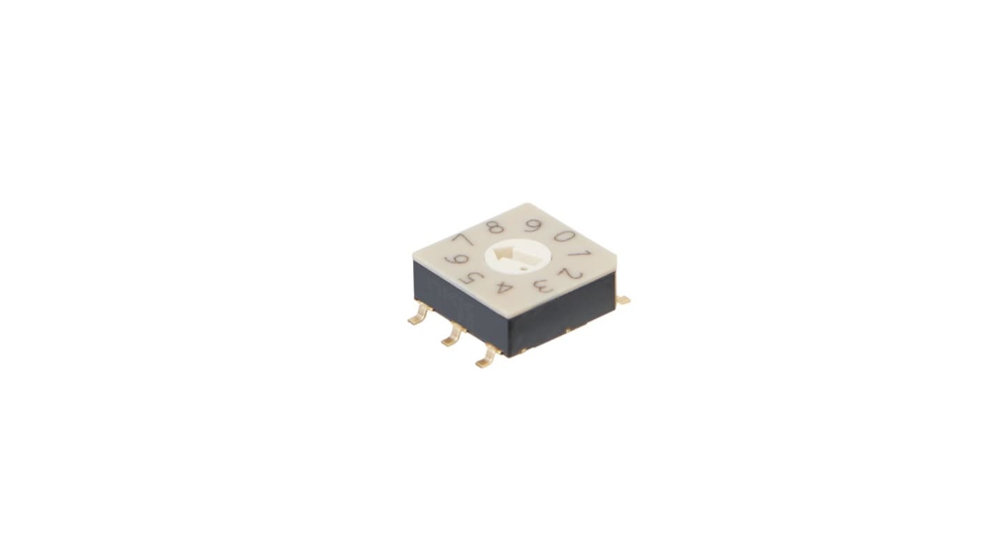 NKK Switches FD02, 10 Position, Decimal Complement Rotary Switch, 0.4VA