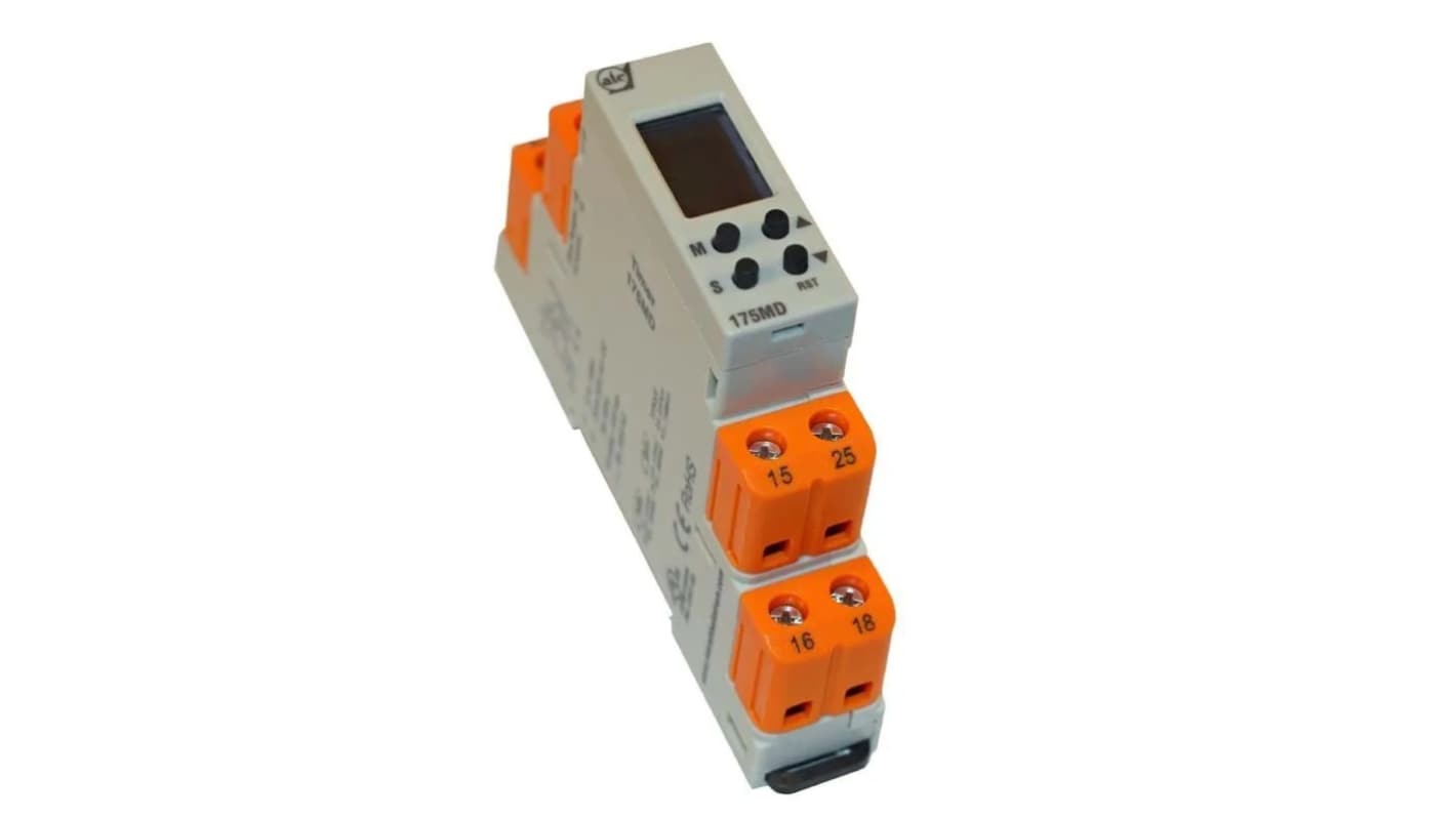 ATC 175MD Series DIN Rail Mount Multi timer, 20 → 240V ac/dc, 1-Contact, 0 s → 99.0 h, SPDT