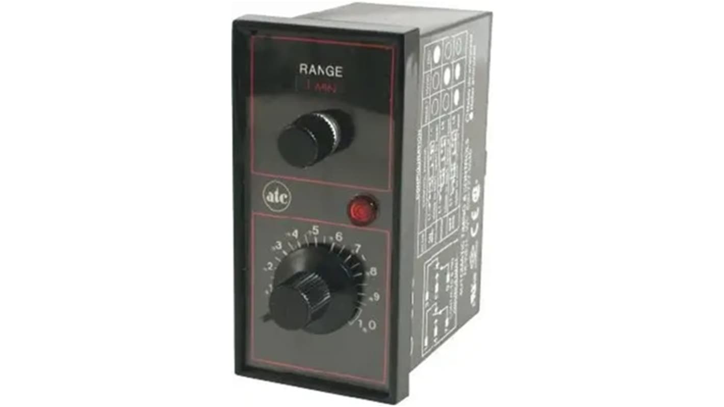 ATC 328E Series Surface Mount Multi timer, 24 → 240 V ac/dc, 24 V dc, 2-Contact, 1 s → 10 h, DPDT