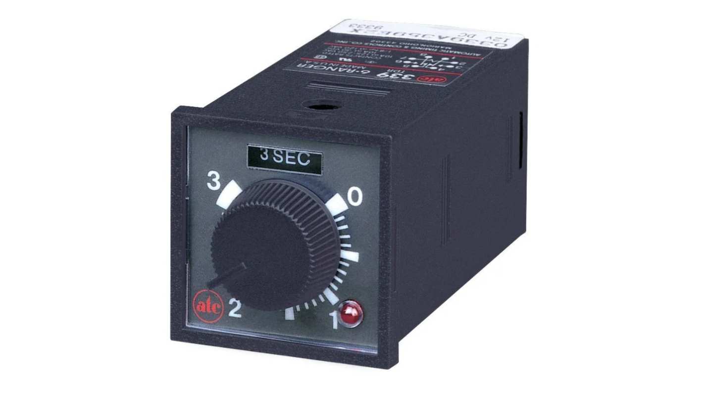 ATC 339B Series Surface Mount Time Delay Relay, 240V ac, 2-Contact, 0.3 s → 10 h, DPDT