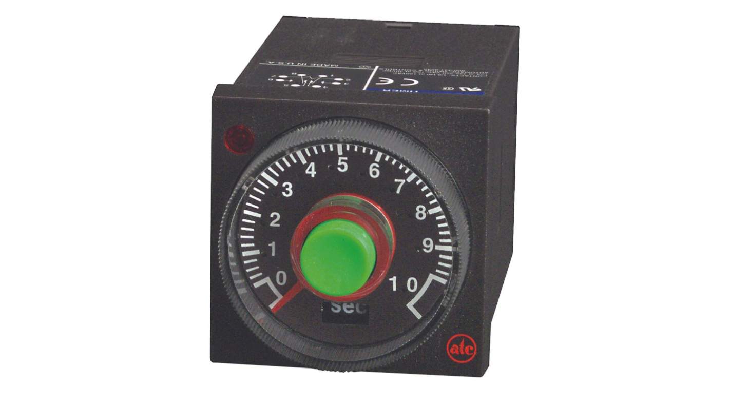 ATC 409B Series Surface Mount Timer Relay, 24 → 240 V ac/dc, 24 V dc, 2-Contact, 1 s → 50 h, 2-Function,