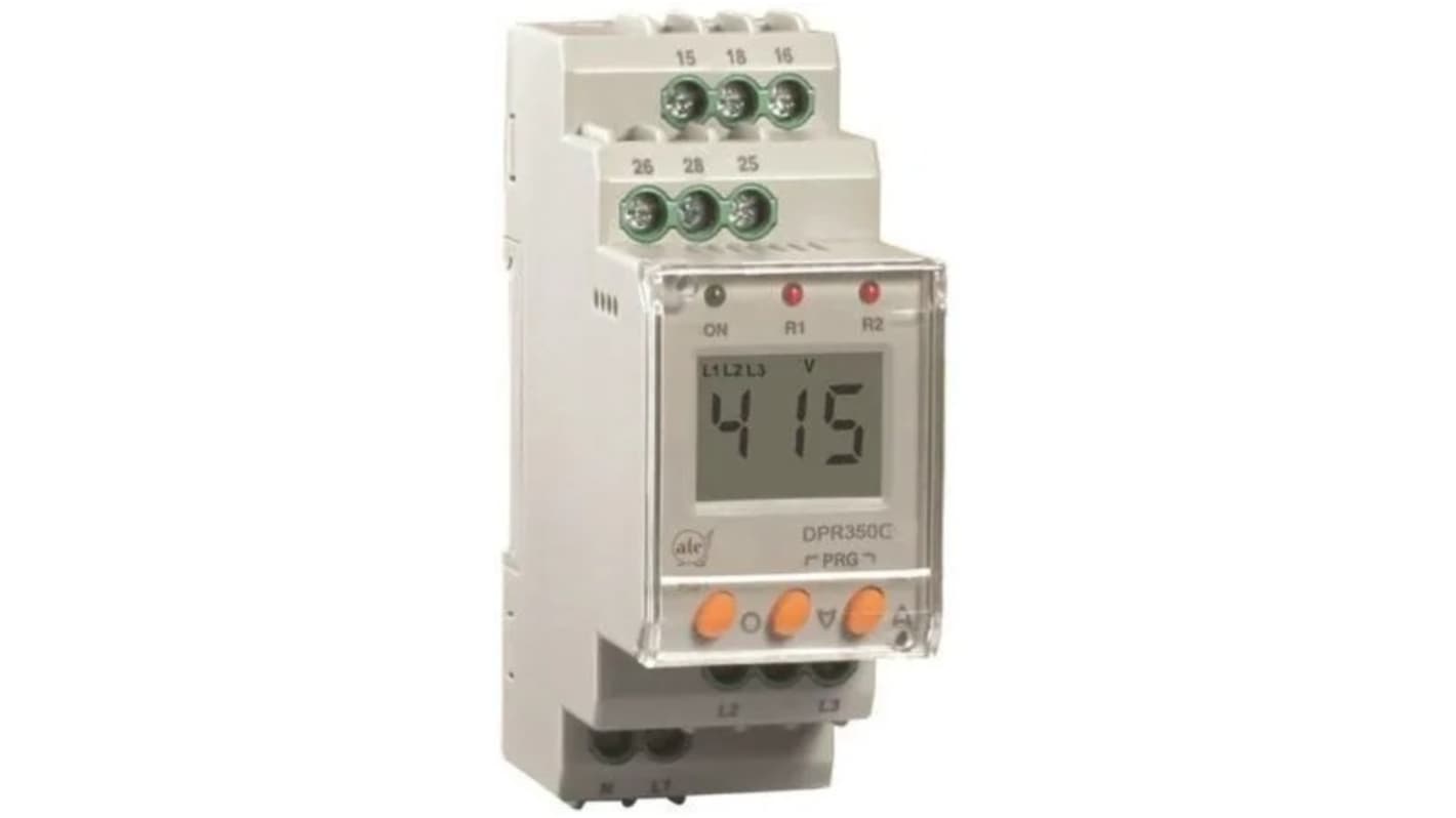 ATC Frequency, Phase, Voltage Monitoring Relay, 2 Phase, SPDT, 300 → 600V ac, DIN Rail
