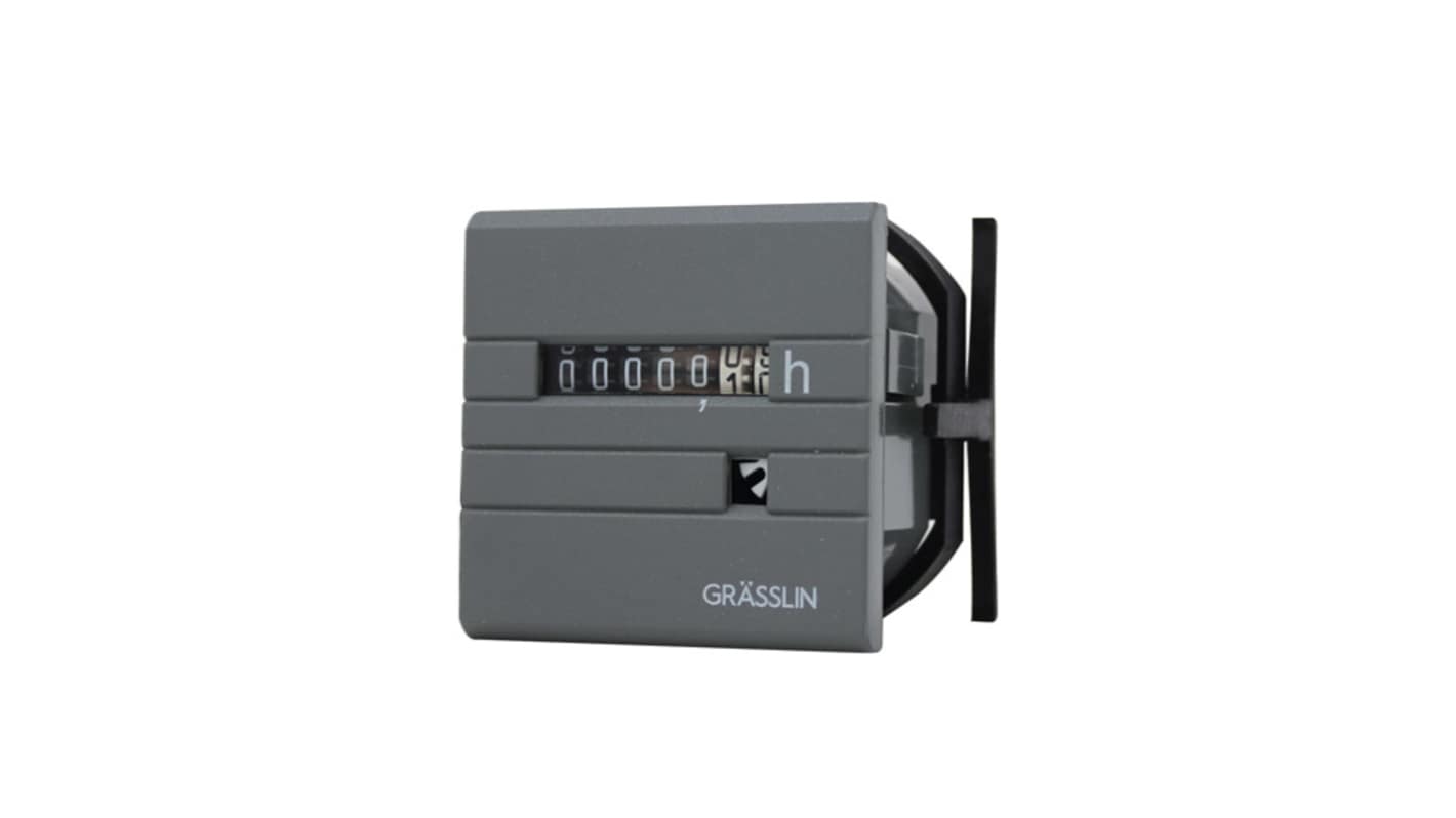 Grasslin 小时计数器, 6位数字, 24V 交流电源, Taxxo 112系列