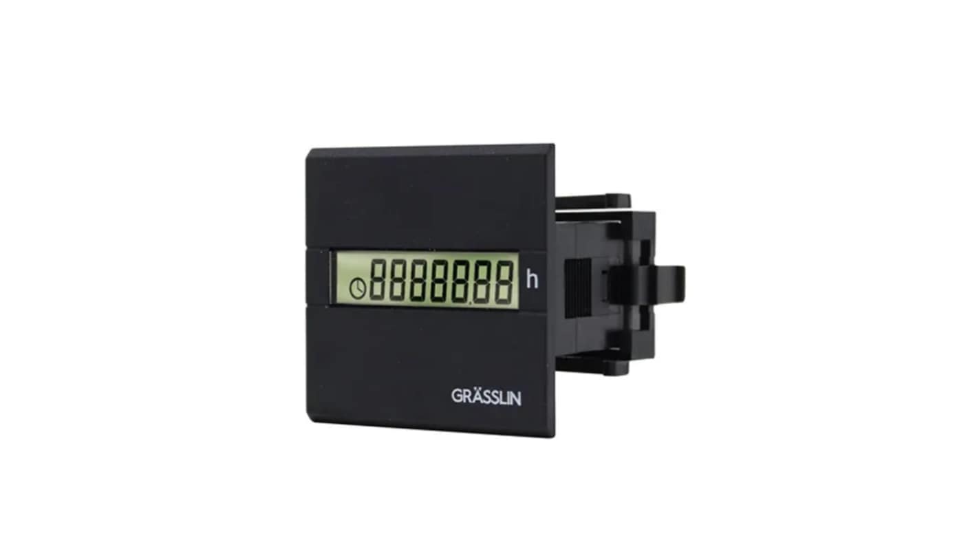 Grasslin Taxxo 9112 Hour Meter, 7 Digit LCD, 12 → 24 V dc