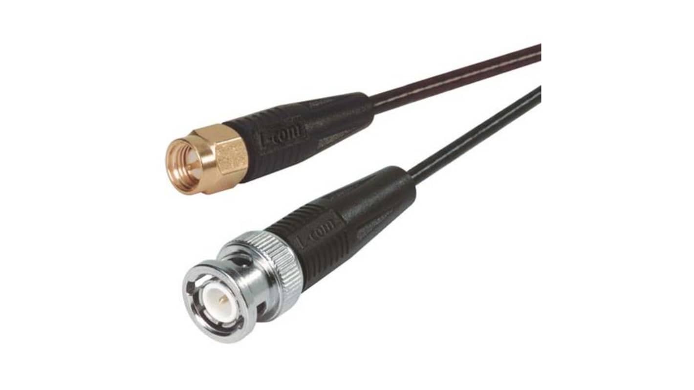 L-Com CC174 Series Male SMA to Male BNC, 2.5ft, RG174 Coaxial, Terminated50 ohms