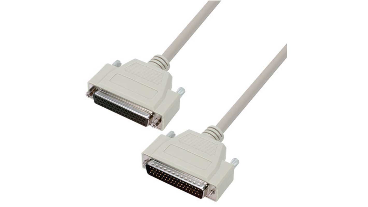L-Com Male D-Sub to Female D-Sub Cable assembly, 2.5ft PVC