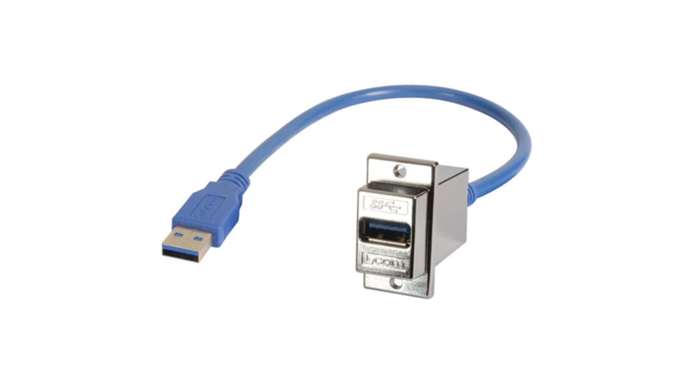 L-Com USB 3.0, Male USB to Male USB A, 300mm