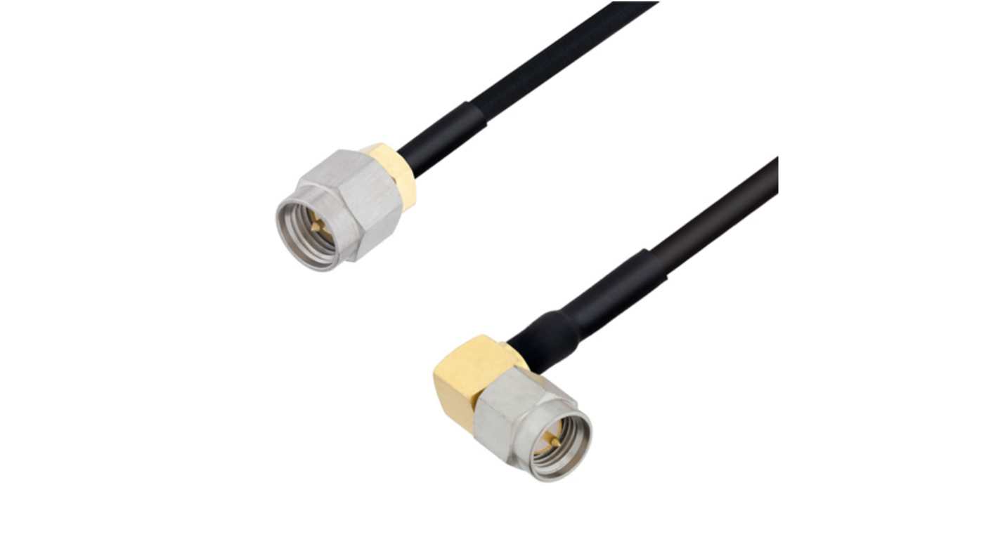 L-Com LCCA Series Male SMA to Male SMA, 1.5ft, SMA Right Angle Coaxial, Terminated50 ohms