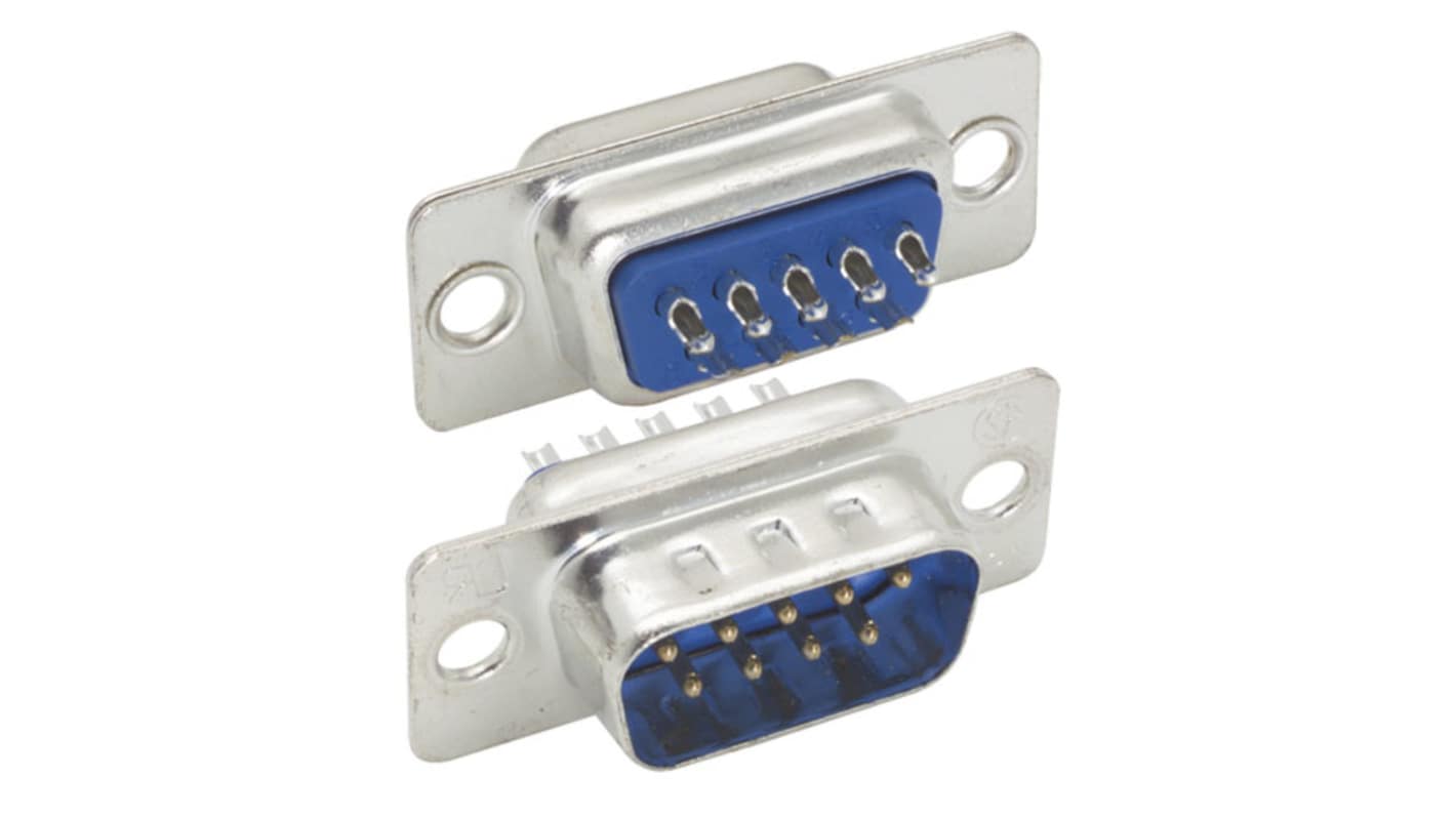 L-Com SD9 9 Way Screw D-sub Connector Plug, 2.8mm Pitch, with Jack Screw
