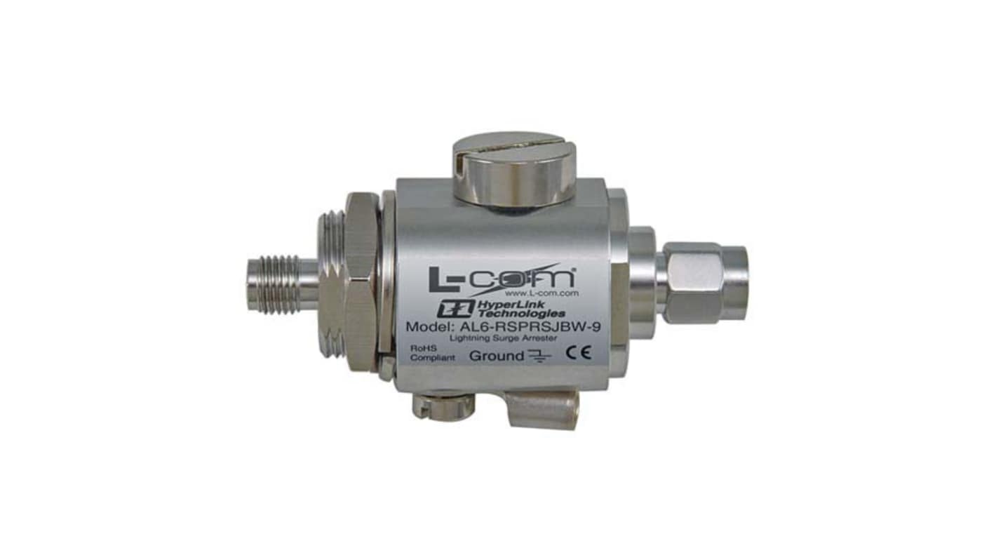 L-Com AL6 Series Plug Bulkhead Mount RP-SMA, Straight Body