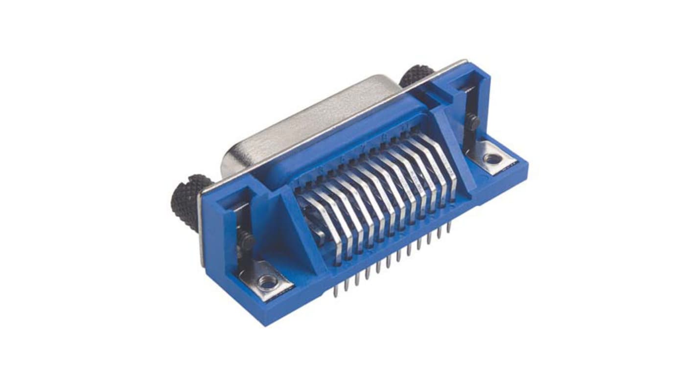 L-Com CIB Series Straight Screw Mount PCB Socket, 24-Contact, 2-Row, 2.16mm Pitch, Screw Termination