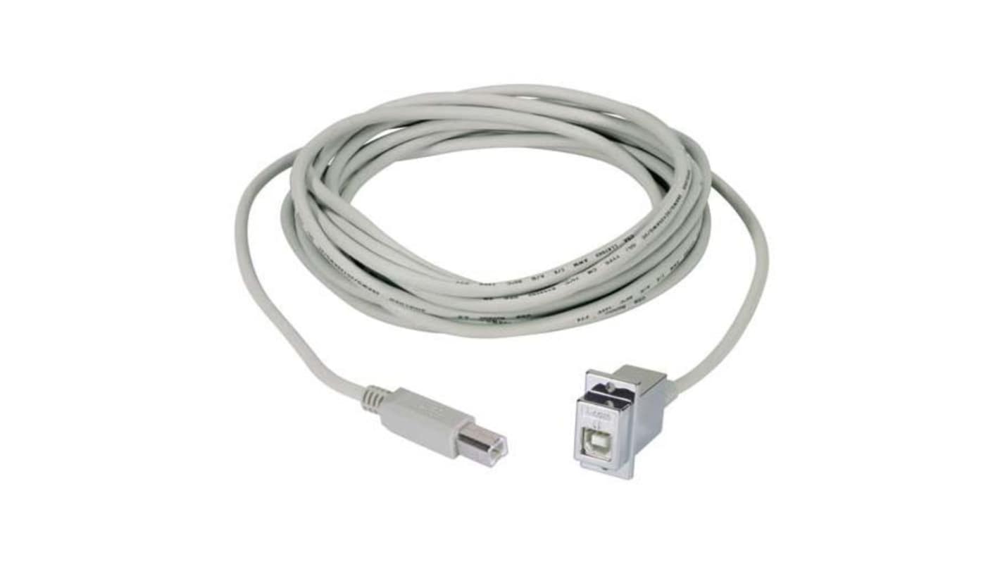 L-Com Straight, Panel Mount, Plug- Single Port Type Type B 2 USB Connector