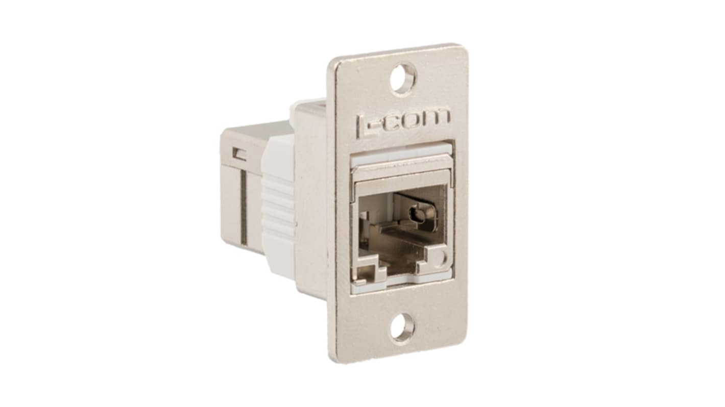 L-Com ECF Series Single-Port RJ45 Ethernet Coupler, Cat6a, Shielded