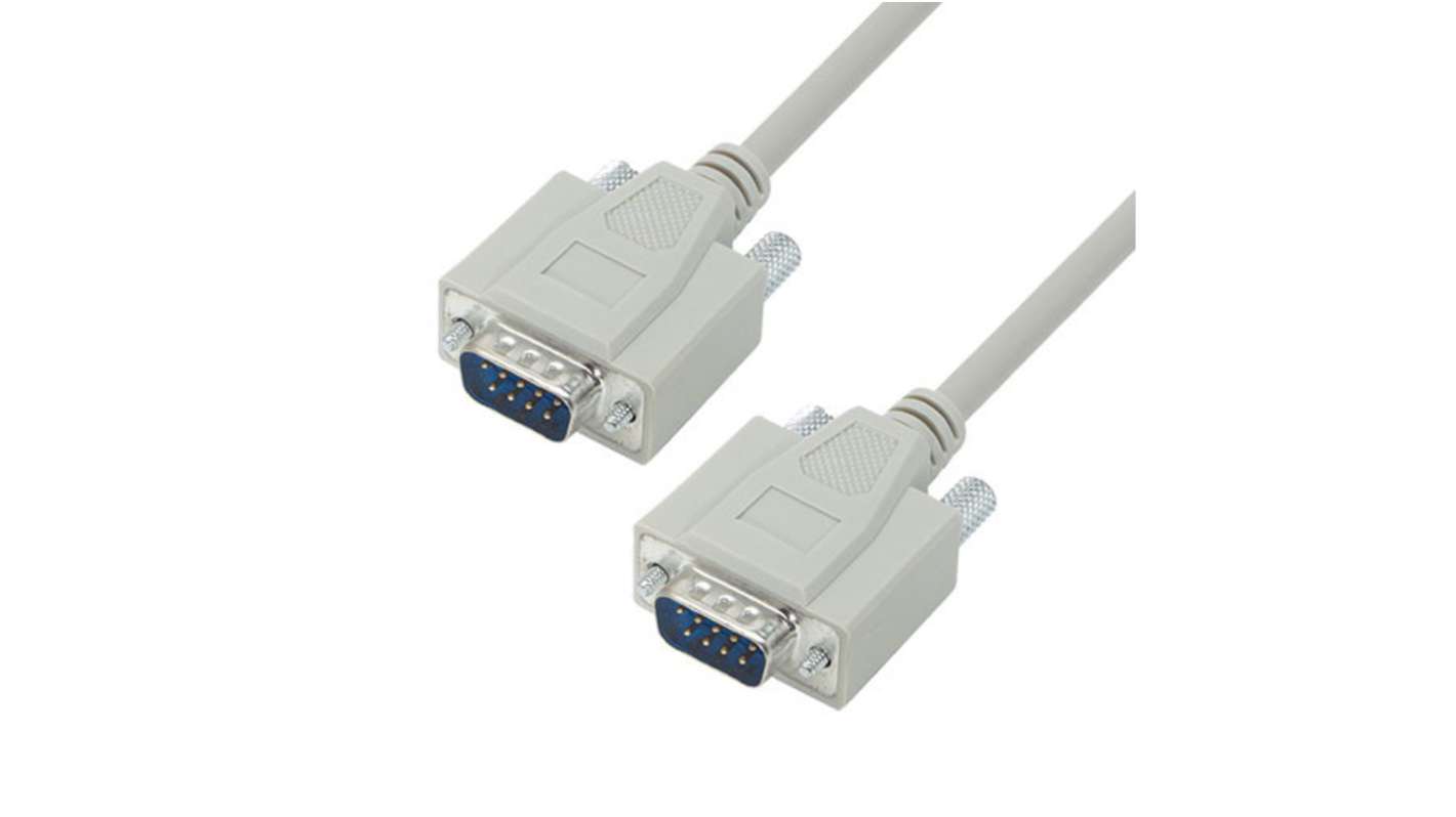 L-Com Male DB9 to Male DB9 Cable assembly, 5ft PVC