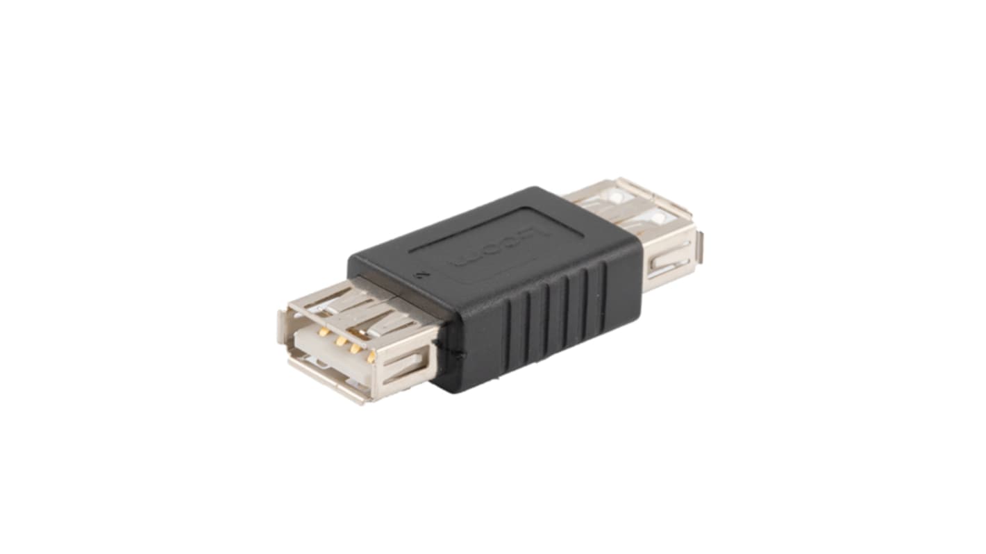 L-Com Straight, Panel Mount, Plug- Single Port Type Type A 2 USB Connector