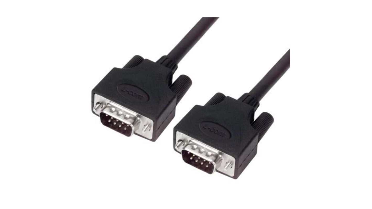 L-Com Male DB9 to Male DB9 Cable assembly, 10ft LSZH