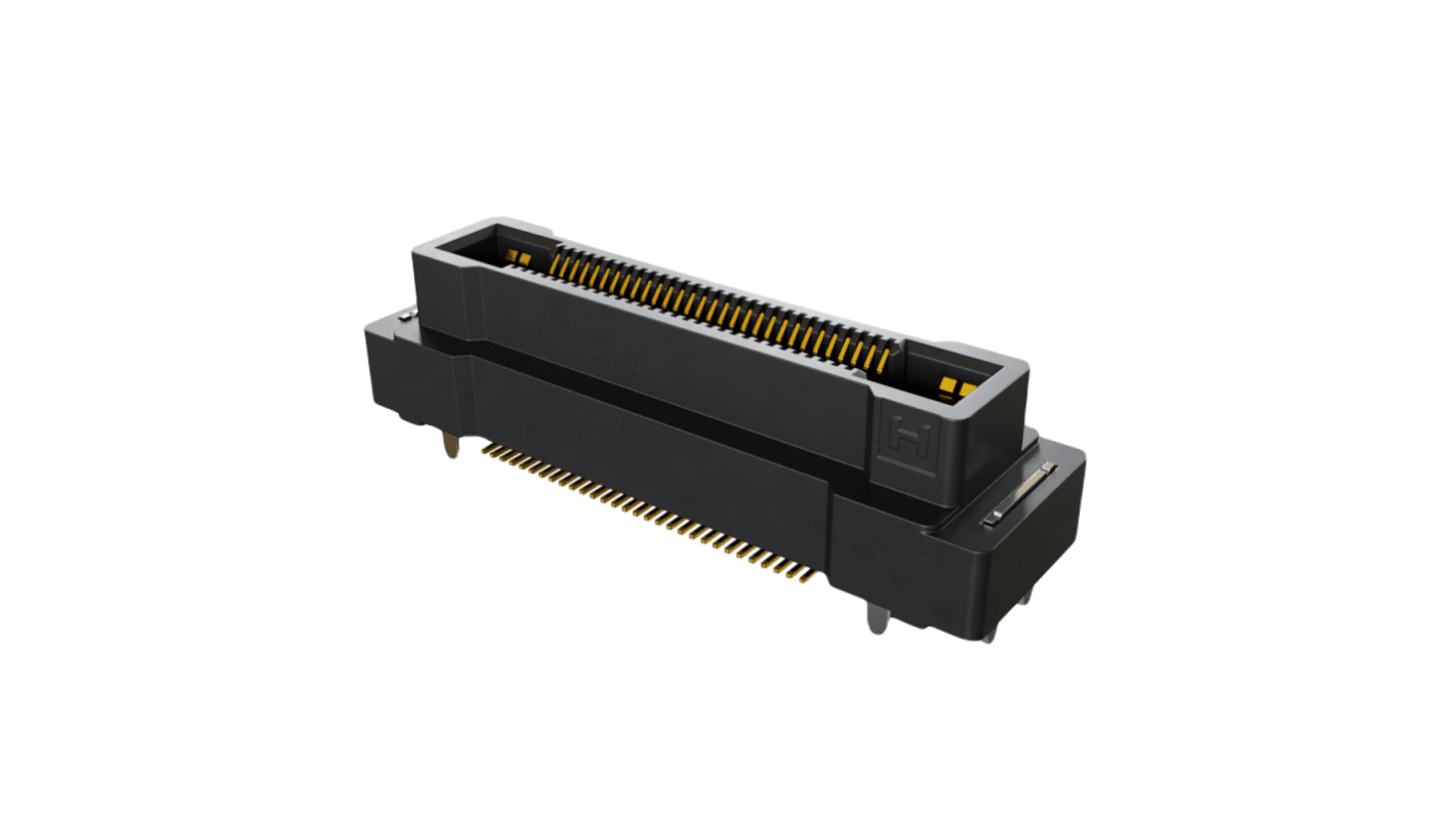 HARWIN FLECTO Series Vertical SMT Mount PCB Header, 60 Contact(s), 0.5mm Pitch, 2 Row(s), Shrouded